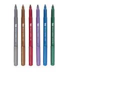 Estojo Canetinha Hidrocor Ponta Fina 6 cores metalicas