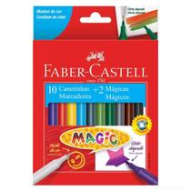 Estojo Canetinhas Magic com 10 Cores Mais 2 Faber Castell Estojo Canetinhas Magic com 10 Cores Mais 2 Faber Castell