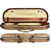 Estojo Case Térmico Para Violino 4,4 Formato Meia Lua Interior Claro e Exterior em Nylon Xadrez Estojo Case Térmico Para Violino 4,4 Formato Meia Lua Interior Claro e Exterior em Nylon Xadrez