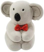 Estojo Coala Veludo Cinza Para Joias