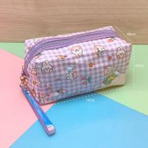 Estojo Coelho Grande Capacidade Escola Necessaire Kawaii - Papelaria Fofa