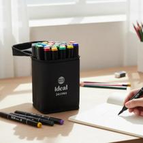 Estojo com 24 Canetas de Colorir Desenhar Hidrográficas Marcadora Atividades Escolares Aprendizado Alfabetização Contornos Acabamentos Estojo com 24 Canetas de Colorir Desenhar Hidrográficas Marcadora Atividades Escolares Aprendizado Alfabetização Contornos Acabamentos