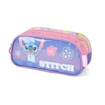 Estojo com 3 Divisões Stitch Violeta - Luxcel EI41544SC-VL