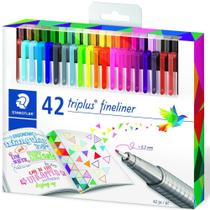 Estojo com 42 Cores Canetas Fineliner Staedtler Triplus 0.3mm 334 C42 02 1