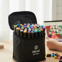 Estojo com 48 Canetas de Colorir Desenhar Hidrográficas Marcadora Atividades Escolares Aprendizado Alfabetização Contornos Acabamentos Estojo com 48 Canetas de Colorir Desenhar Hidrográficas Marcadora Atividades Escolares Aprendizado Alfabetização Contornos Acabamentos