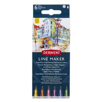 Estojo com 6 Canetas Derwent Graphik Line Maker 0.3Mm Colour Estojo com 6 Canetas Derwent Graphik Line Maker 0.3Mm Colour