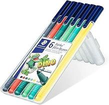 Estojo com 6 Cores Caneta Triplus Staedtler Dino Colors 1.0mm 323sb6cs10 Estojo com 6 Cores Caneta Triplus Staedtler Dino Colors 1.0mm 323sb6cs10