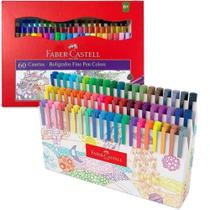 Estojo Com 60 Canetas Bolígrafos Fine Pen Colors Ponta Fina 0.4mm Faber-castell - Faber Castell Estojo Com 60 Canetas Bolígrafos Fine Pen Colors Ponta Fina 0.4mm Faber-castell - Faber Castell
