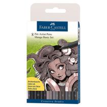 Estojo com 8 Canetas Pitt Mangá Basic Faber-castell 167107