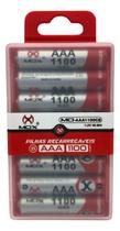 Estojo Com 8 Pilhas Recarregáveis 1100mah Aaa 1.2v Ni-mh