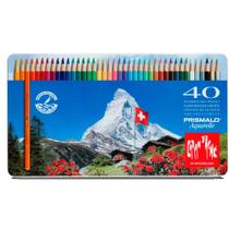 Estojo com Lápis Caran Dache Prismalo Aquarelle Swiss Made 40 Cores - 0999340