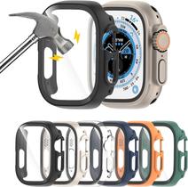 Estojo com protetor de tela de vidro temperado para Apple Watch