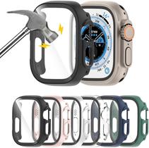 Estojo com protetor de tela de vidro temperado para Apple Watch