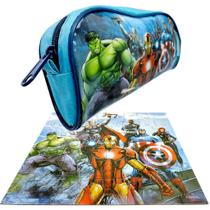 Estojo com Quebra-Cabeça de 48 Peças Vingadores Avengers