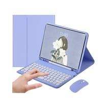 Estojo com teclado e mouse para Galaxy Tab A8 10.5 - roxo