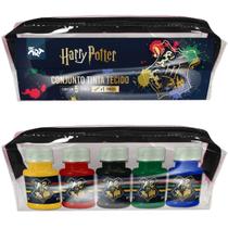 Estojo Com Tinta Tecido Harry Potter 5 Cores 37Ml 4992 - Dac