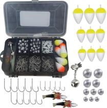 Estojo completo para Pesca esportiva com acessórios chumbada boinha anzol isca