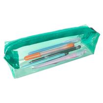 Estojo Cor Verde Escolar Infanitl Para Lápis Caneta Plástico Cristal Estojo Cor Verde Escolar Infanitl Para Lápis Caneta Plástico Cristal