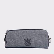 Estojo Corinthians Simples Cinza - Xeryus Estojo Corinthians Simples Cinza - Xeryus