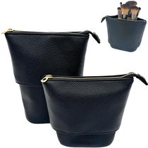 Estojo cosmético JAZD Convertible Travel Makeup Brush Bag Black