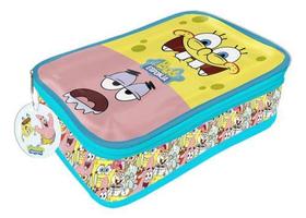Estojo Dac Baú G Em Pvc Cristal Bob Esponja P/ 100 Canetas