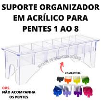 Estojo De Acrílico P/ 8 Pentes Organizador Para Barbearia