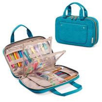Estojo de agulhas de tricô Yarwo Organizer 28x18x4 cm Teal Estojo de agulhas de tricô Yarwo Organizer 28x18x4 cm Teal