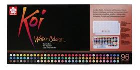 Estojo De Aquarela Artístico Koi Water Colors 96 Cores
