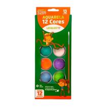 Estojo de Aquarela em Pastilha - 12 Cores - Leo& Leo