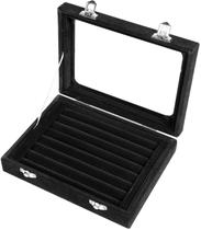 Estojo de armazenamento de brincos BOLLAER 7 slots Ring Velvet Display