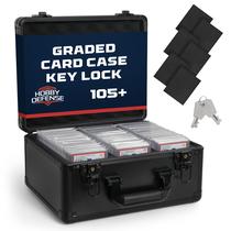 Estojo de armazenamento de cartas colecionáveis Hobby Defense de 3 filas com chave