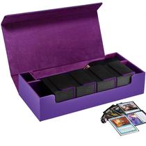 Estojo de armazenamento de cartas colecionáveis Scimi Premium TCG Deck Box roxo