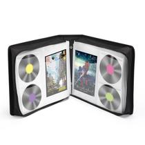 Estojo de armazenamento de DVD/CD LIOVODE 128 DVDs 64 livretos com capacidade