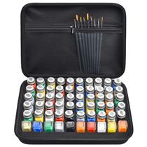 Estojo de armazenamento de tinta ALKOO Model contém 60 garrafas com 9 pincéis Estojo de armazenamento de tinta ALKOO Model contém 60 garrafas com 9 pincéis
