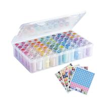 Estojo De Armazenamento Para Pintura Com Diamantes Com 60 Compartimentos E Adesivos De Números Estojo De Armazenamento Para Pintura Com Diamantes Com 60 Compartimentos E Adesivos De Números