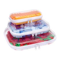 Estojo de armazenamento SXS LACONIC de plástico rígido transparente com zíper duplo Estojo de armazenamento SXS LACONIC de plástico rígido transparente com zíper duplo