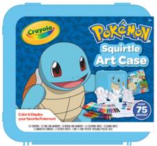 Estojo de Arte para Colorir Squirtle Pokémon Crayola, 71+ peças, Cor