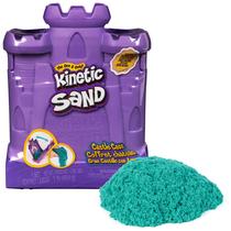 Estojo de Brinquedo Sensorial Kinetic Sand Castle com 0,45kg de Areia Teal