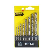 Estojo De Brocas Para Metal Completo Com 8 Peças De 3 a 10mm Estojo De Brocas Para Metal Completo Com 8 Peças De 3 a 10mm