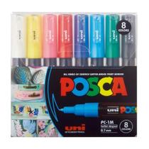 Estojo De Caneta Uniball Posca Pc 1m com 8 Cores