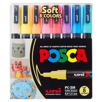 Estojo De Caneta Uniball Posca Pc 3m com 8 Cores Soft Estojo De Caneta Uniball Posca Pc 3m com 8 Cores Soft