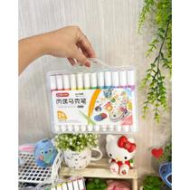 Estojo de Canetinhas Acrílica com 24 Cores Metalizadas Estojo de Canetinhas Acrílica com 24 Cores Metalizadas