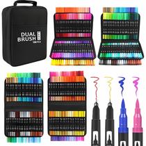 Estojo de Canetinhas Dual Brush 168 Cores Ponta Porosa