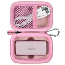 Estojo de carregador portátil Boobowl para Anker Nano 9,5x7x5 cm rosa Estojo de carregador portátil Boobowl para Anker Nano 9,5x7x5 cm rosa