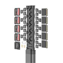 Estojo de cartão de memória BUDI Pop-up Design para 27 Micro SD + 6 SD Estojo de cartão de memória BUDI Pop-up Design para 27 Micro SD + 6 SD