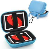 Estojo de cartas de baralho Sanwuta EVA Hard Travel Case 2 peças azul Estojo de cartas de baralho Sanwuta EVA Hard Travel Case 2 peças azul
