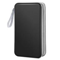 Estojo de CD Wallet Bivisen DVD VCD Blu-ray com capacidade 80 (preta)