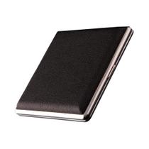 Estojo De Cigarros Masculino Em Couro Preto Impermeável Para 20 Cigarros Caixa De Armazenamento