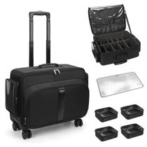 Estojo de cosméticos Bagmoly Large Rolling Trolley com 4 bolsas