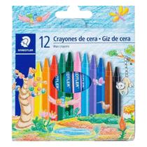 Estojo de Giz de Cera Staedtler 2209 com 12 Cores